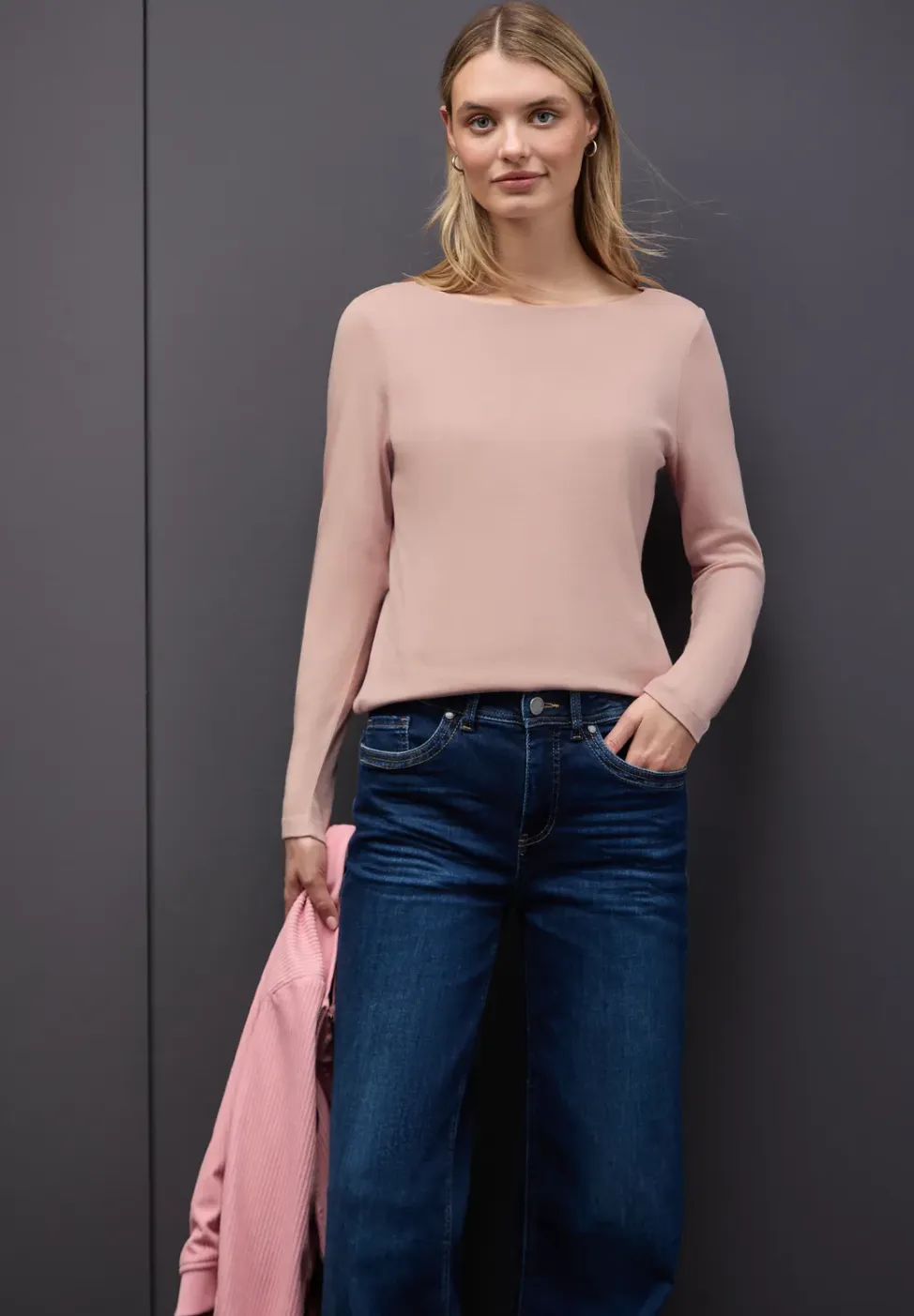 Basic shirt met lange mouwen