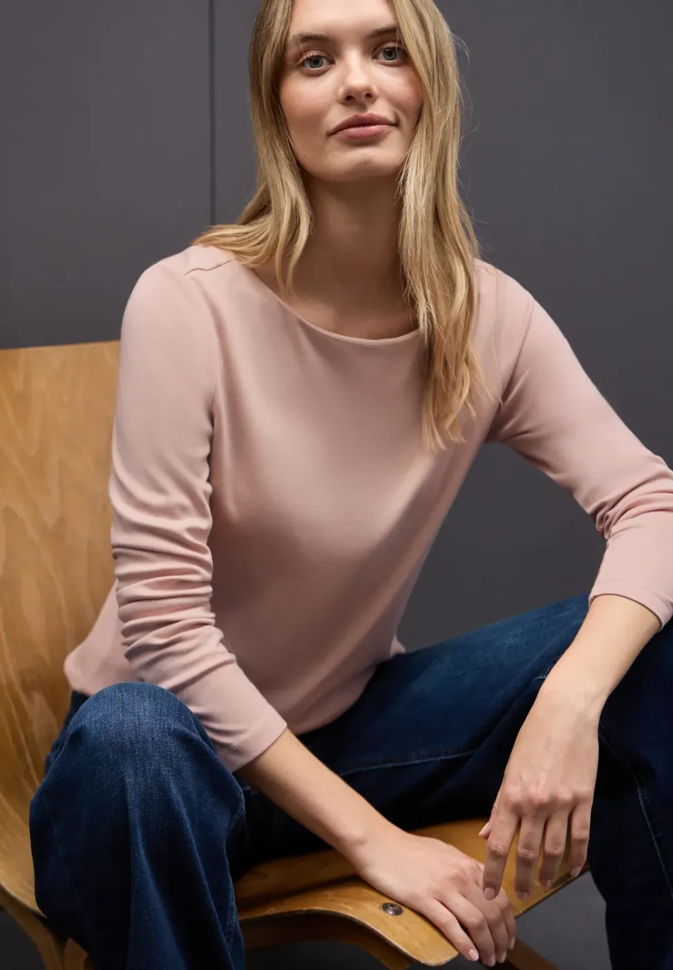 Basic shirt met lange mouwen