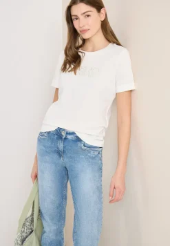 Basic shirt met print aan de voorkant