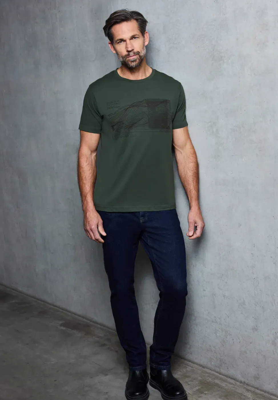 Basic Shirt met print aan de voorkant