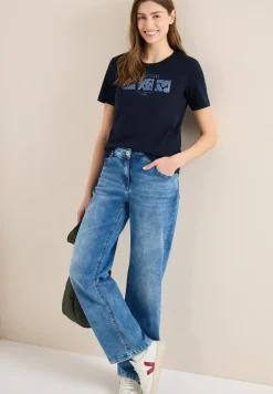 Basic shirt met print aan de voorkant