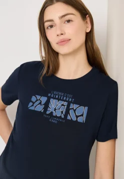 Basic shirt met print aan de voorkant