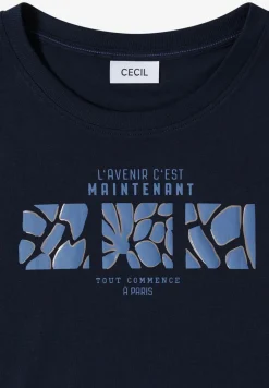 Basic shirt met print aan de voorkant