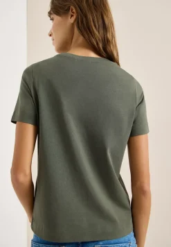 Basic shirt met print aan de voorkant