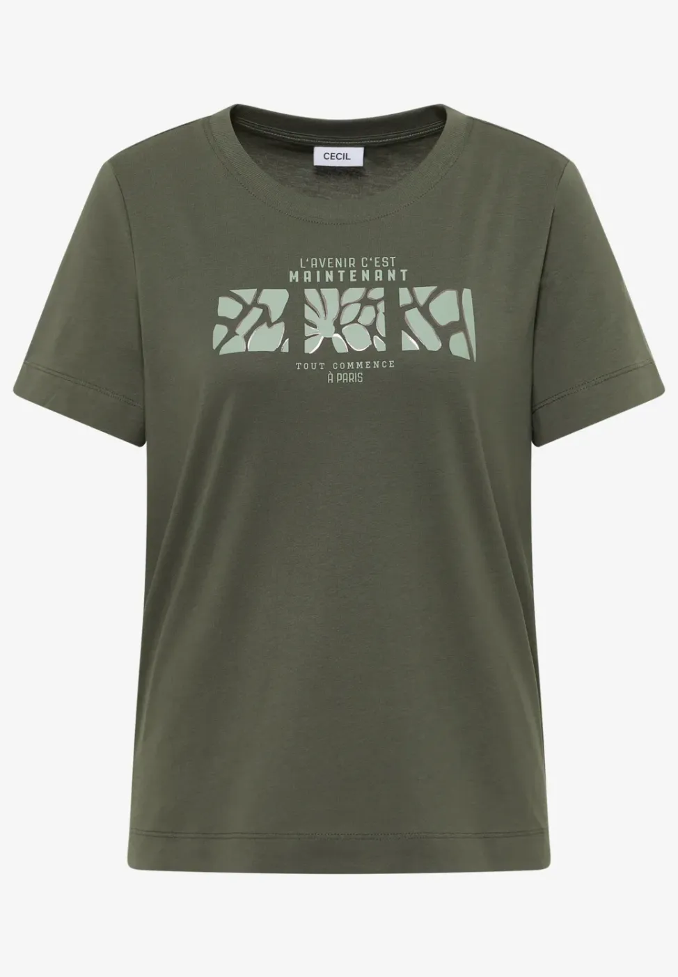 Basic shirt met print aan de voorkant
