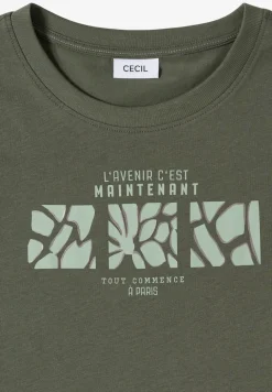 Basic shirt met print aan de voorkant