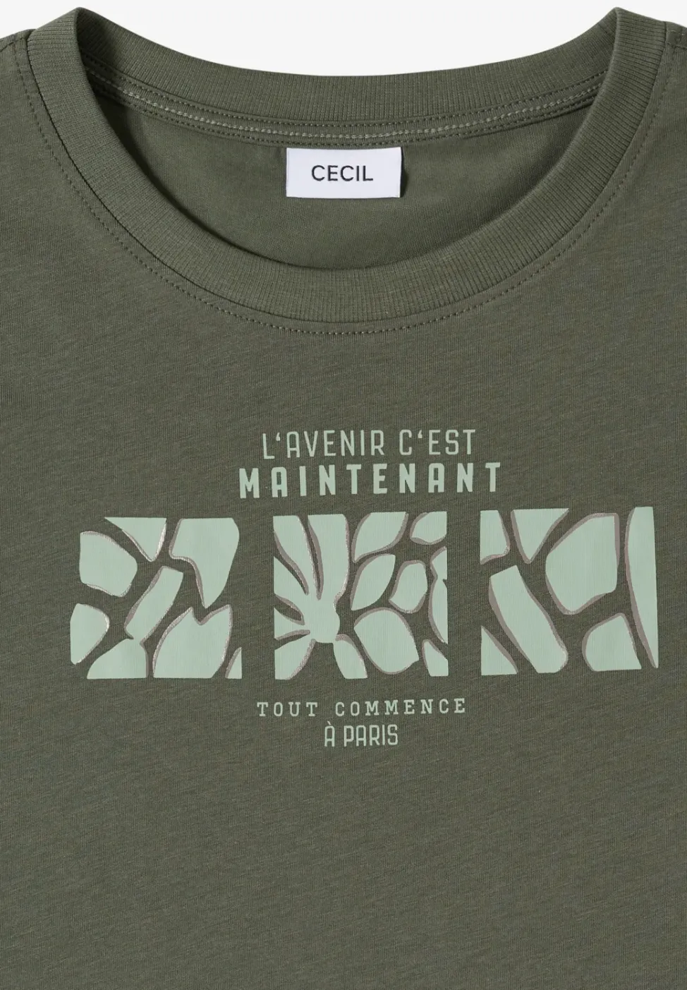 Basic shirt met print aan de voorkant