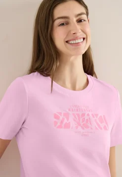 Basic shirt met print aan de voorkant