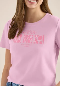 Basic shirt met print aan de voorkant