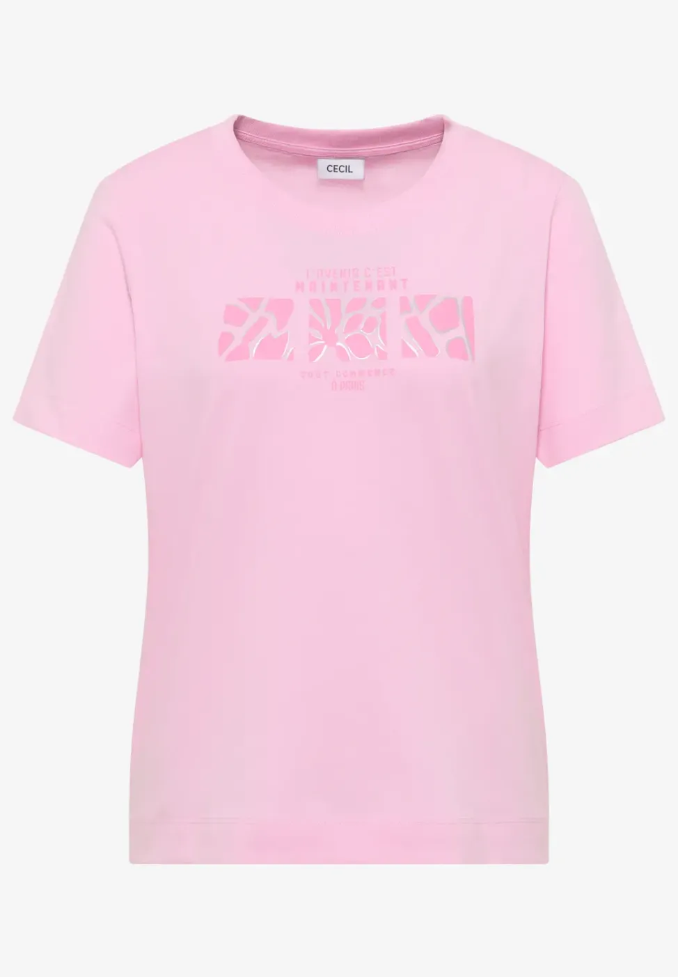 Basic shirt met print aan de voorkant