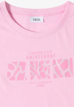 Basic shirt met print aan de voorkant