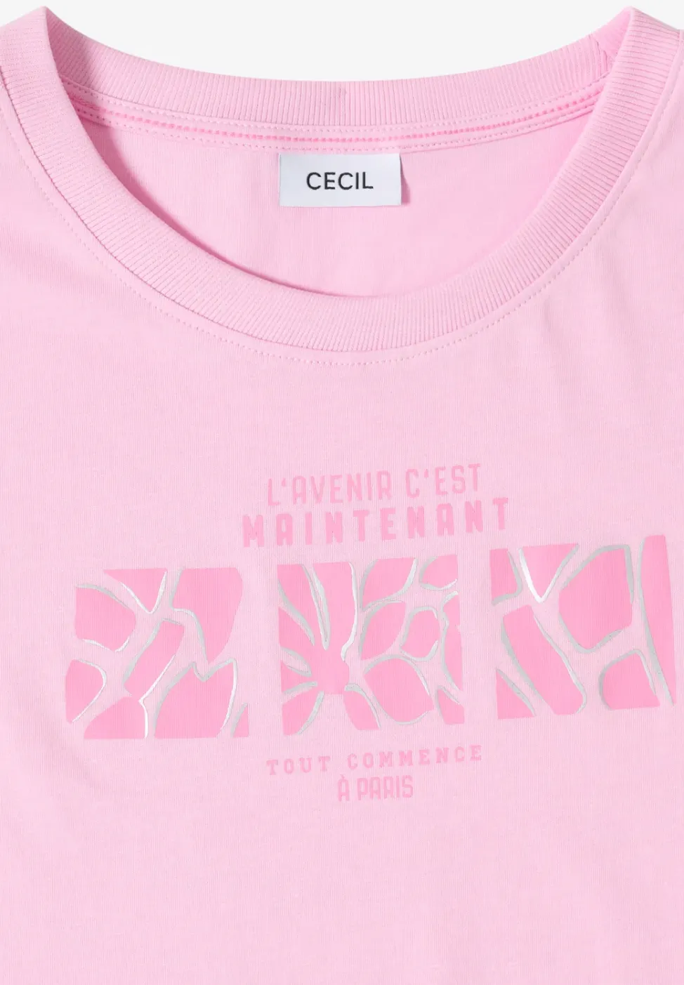 Basic shirt met print aan de voorkant