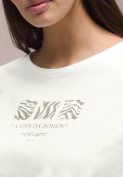 Basic Shirt met ronde hals en print