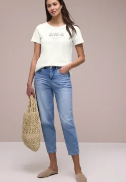 Basic Shirt met ronde hals en print