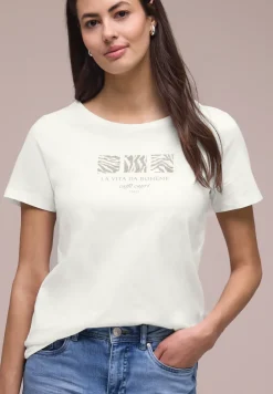 Basic Shirt met ronde hals en print