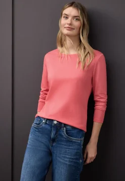 Basic shirt met ronde hals
