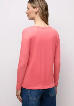 Basic shirt met ronde hals