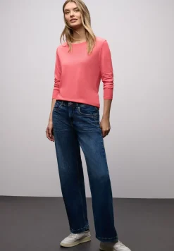 Basic shirt met ronde hals