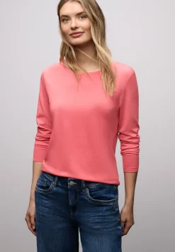 Basic shirt met ronde hals