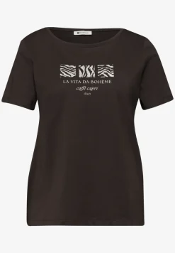 Basic Shirt met ronde hals en print