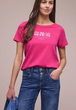 Basic Shirt met ronde hals en print