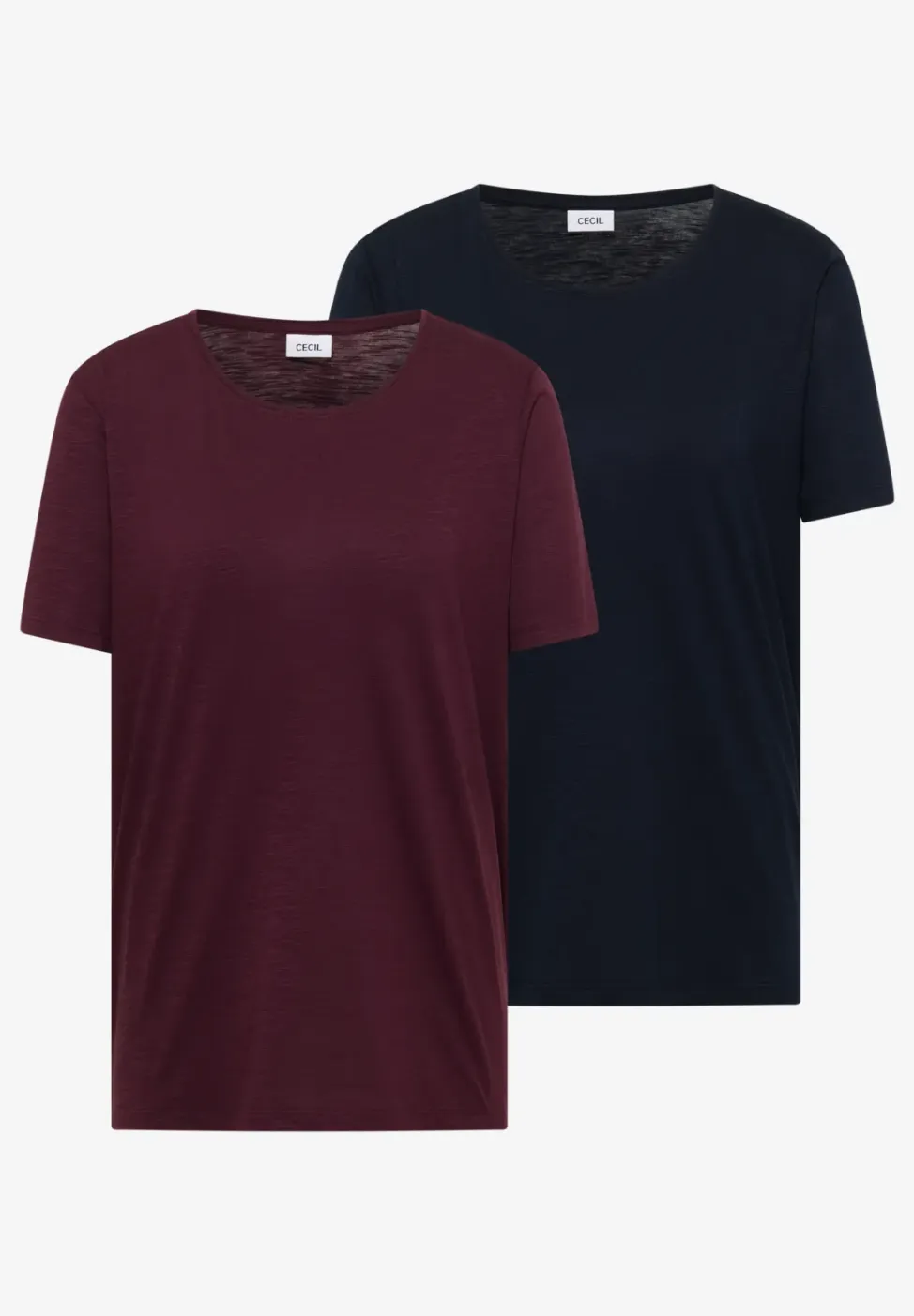 Basic Shirt met ronde hals in een 2-pack