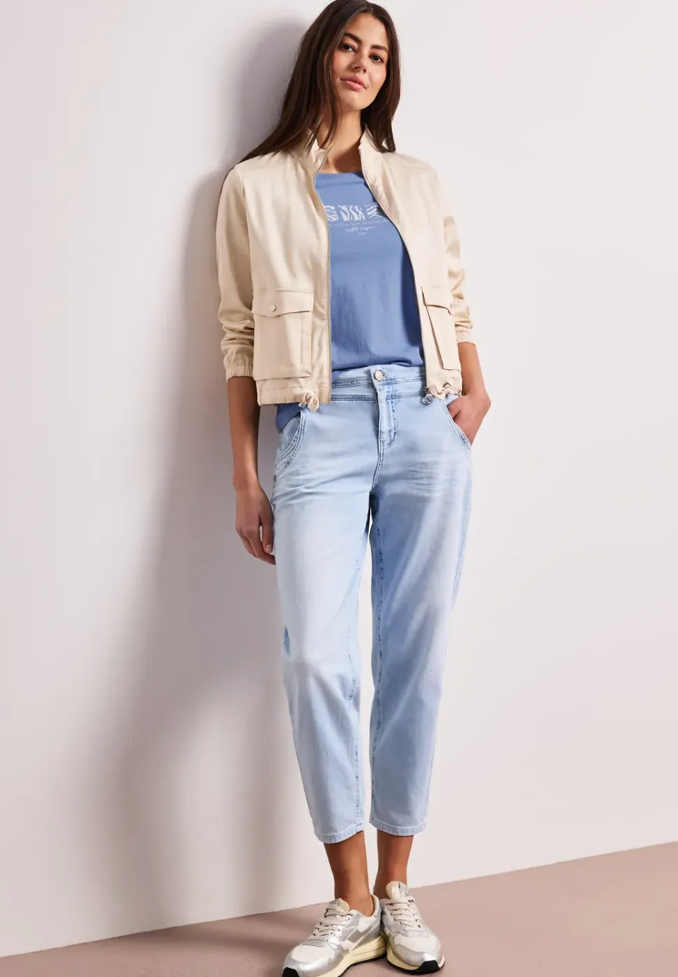 Basic Shirt met ronde hals en print