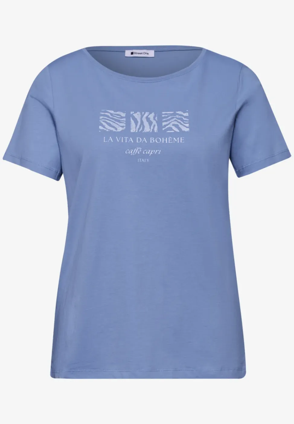 Basic Shirt met ronde hals en print