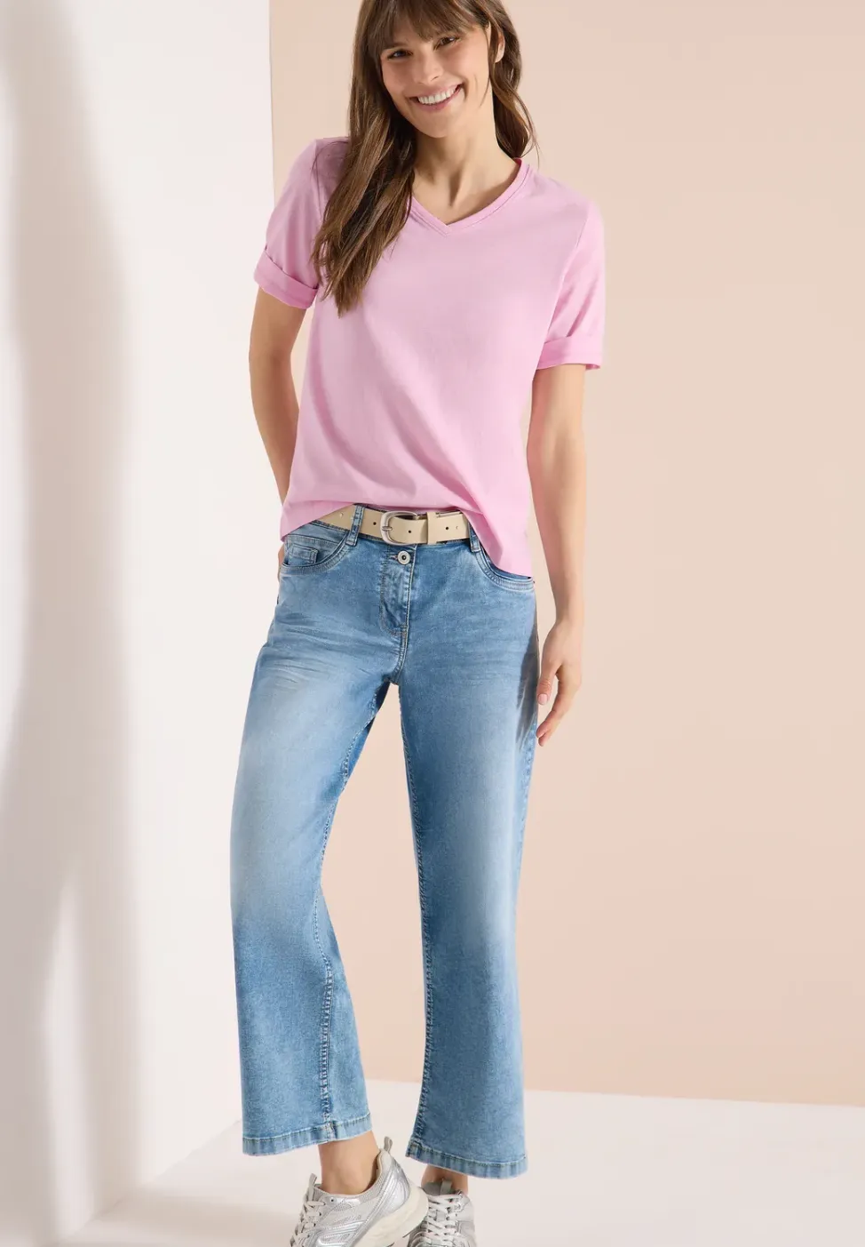 Basic Shirt met V-hals