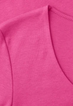 Basic Shirt met V-hals in effen kleur