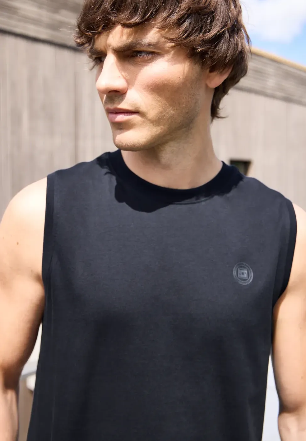 Basic tanktop met ronde hals