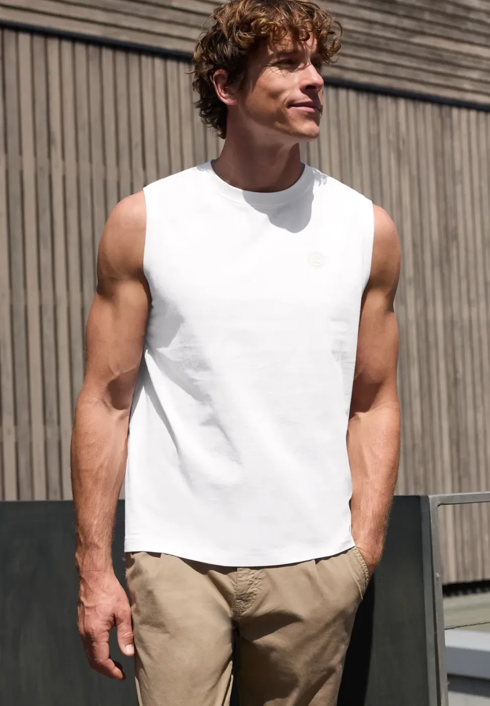 Basic tanktop met ronde hals