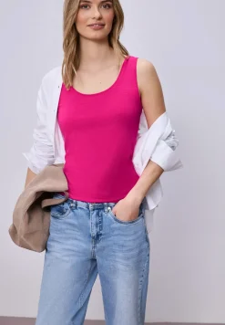 Basic top met ronde hals in jersey