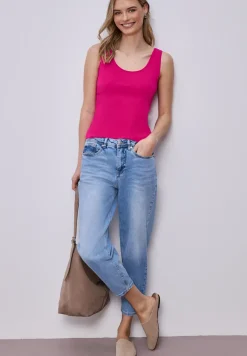 Basic top met ronde hals in jersey