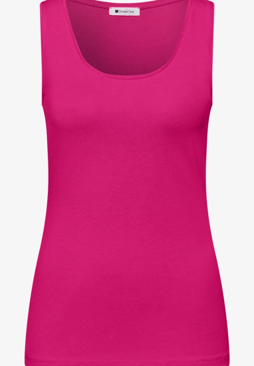 Basic top met ronde hals in jersey
