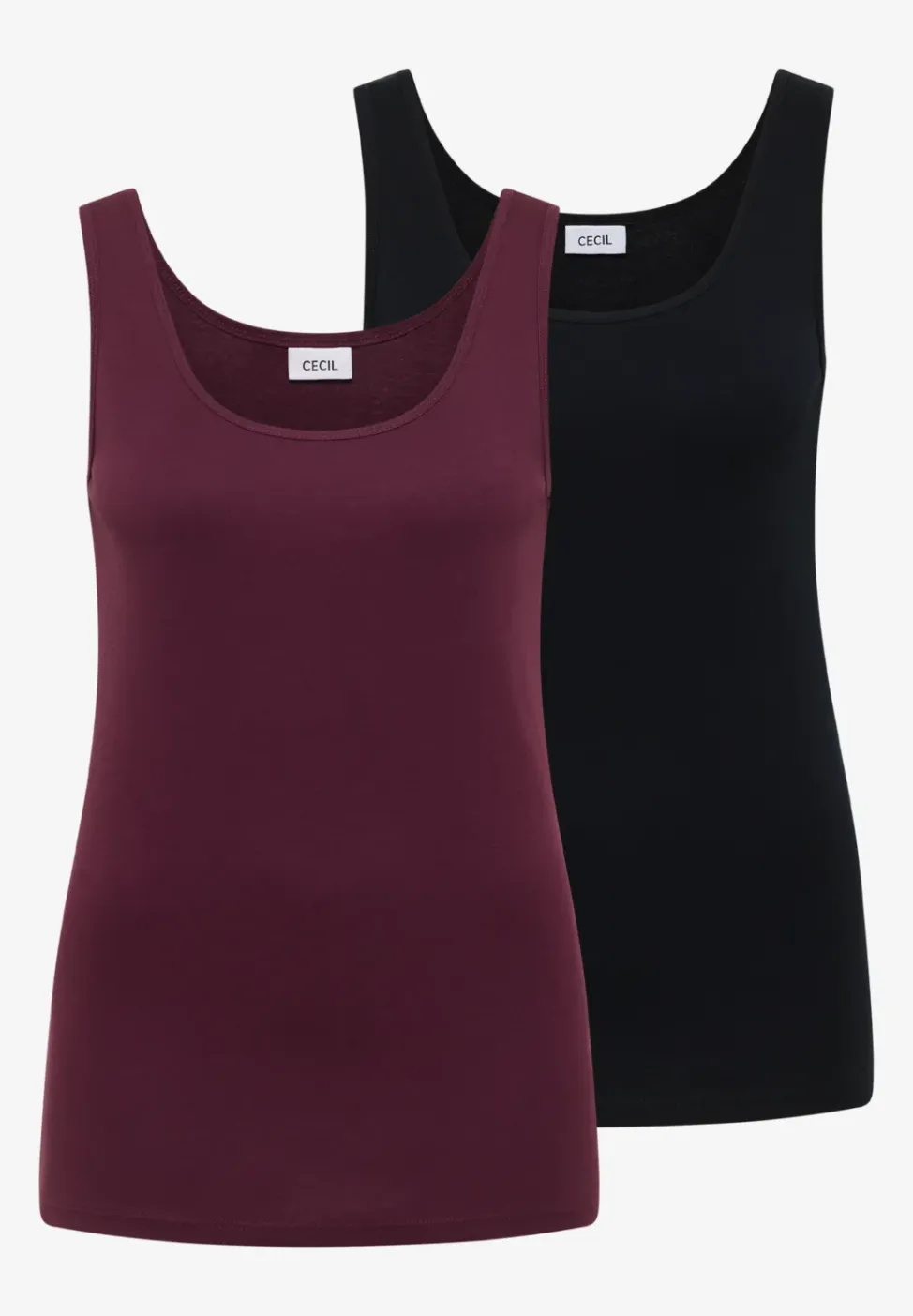 Basic top met ronde hals in een 2-pack
