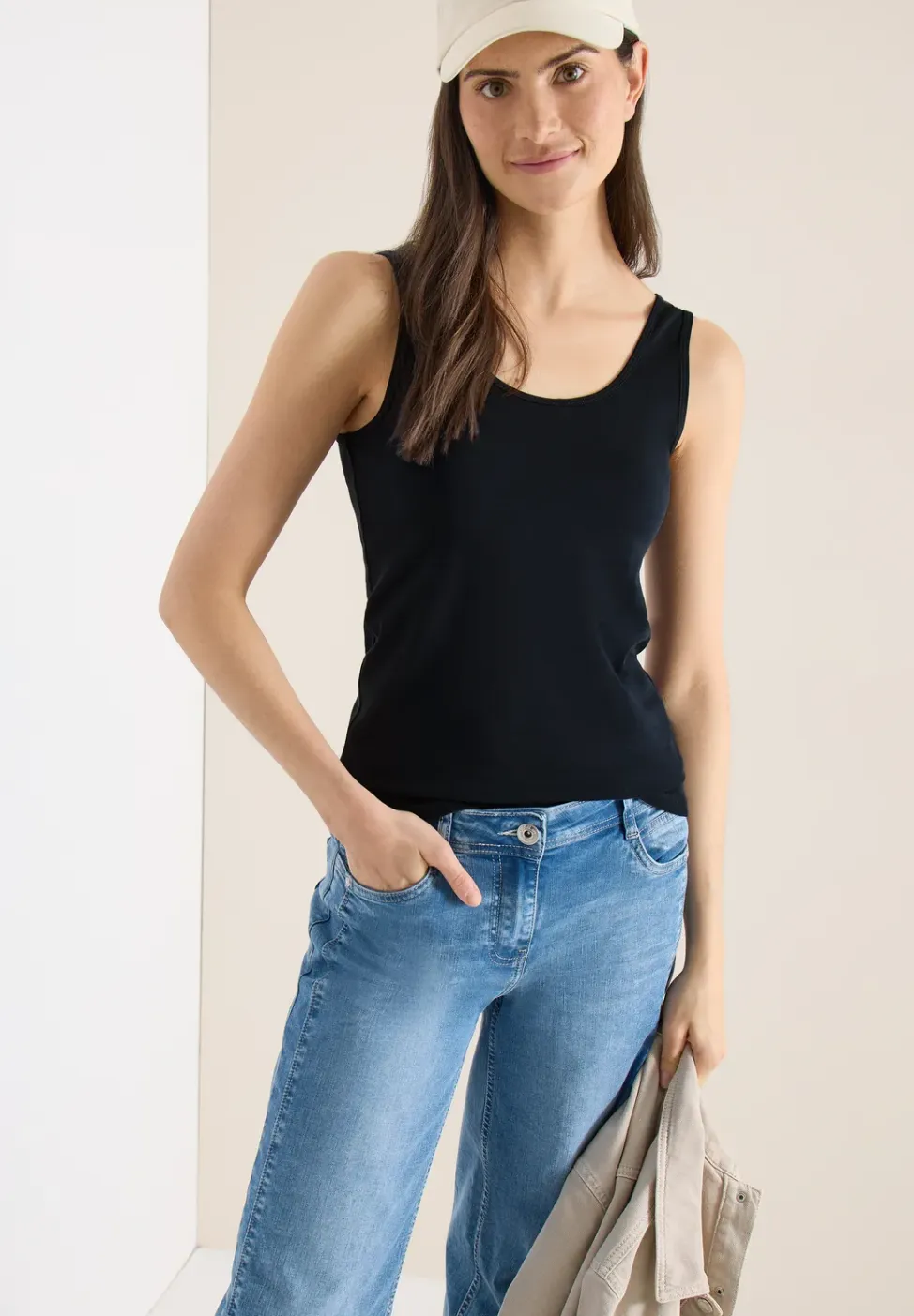 Basic top met ronde hals in een 2-pack