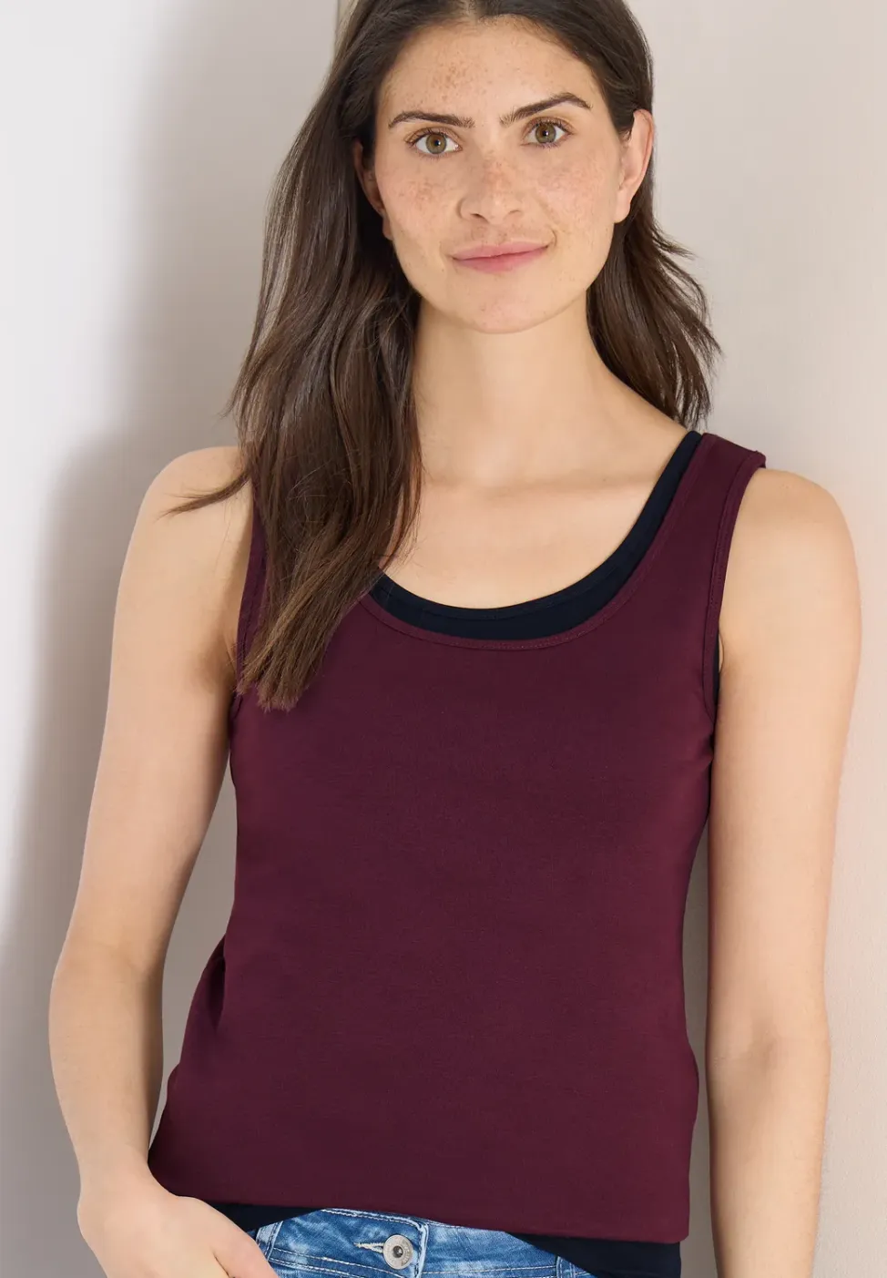 Basic top met ronde hals in een 2-pack
