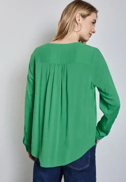 Basic blouse in effen kleur
