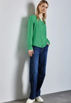 Basic blouse in effen kleur