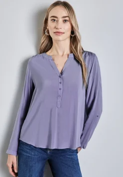 Basic blouse in effen kleur