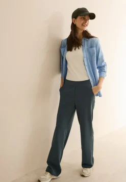 Basic broek met wijde pijpen