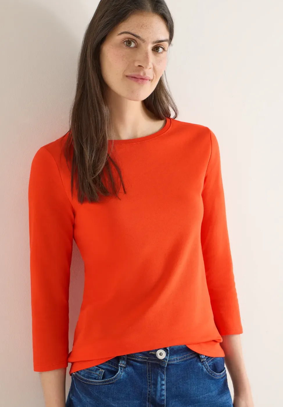 Basic shirt in effen kleur