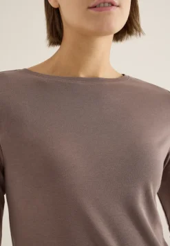 Basic shirt in effen kleur