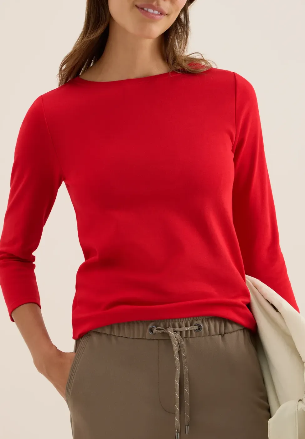 Basic shirt in effen kleur