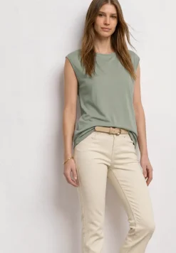 Basic shirt met boothals