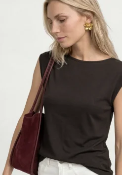 Basic shirt met boothals