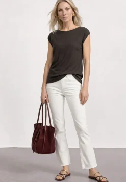 Basic shirt met boothals