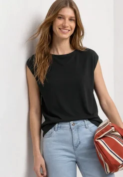 Basic shirt met boothals