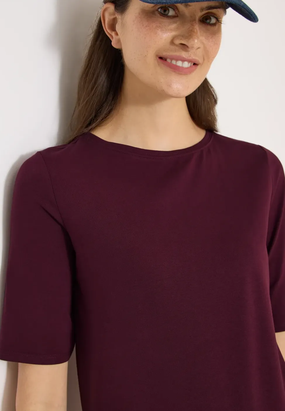 Basic Shirt met boothals